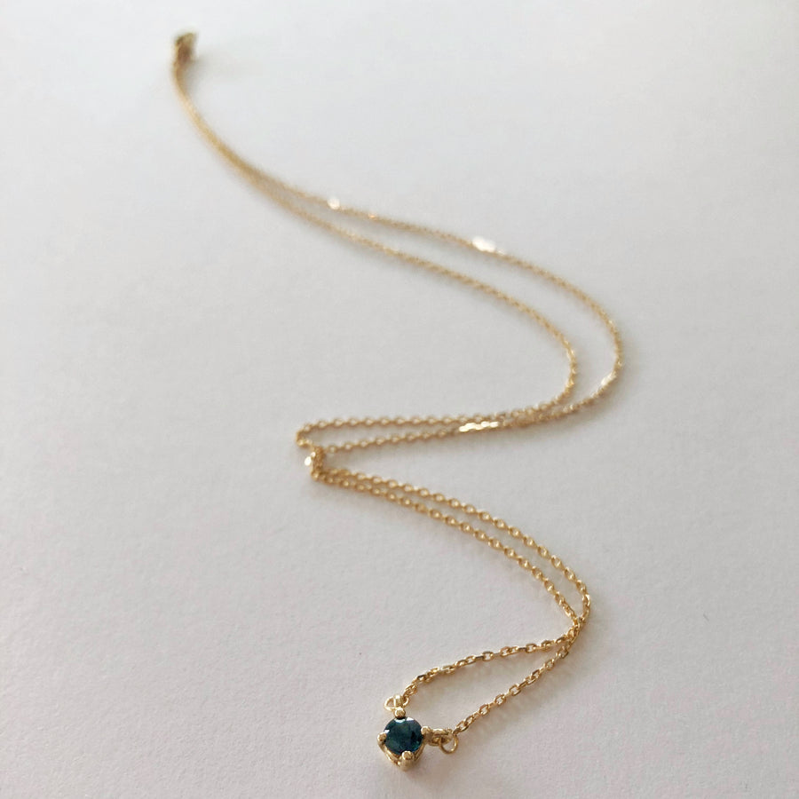 Sapphire Double Hung Claw Necklace