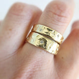 Thick Gold Merri Ring with Gemstones