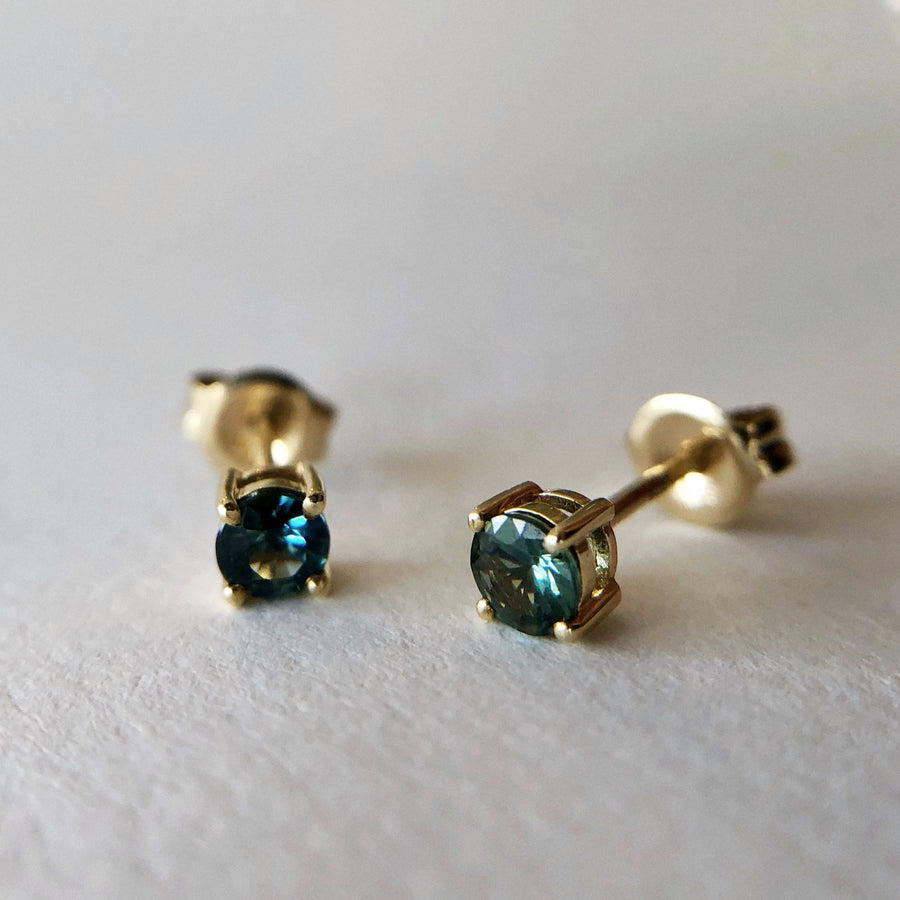 Australian Sapphire Stud Earrings