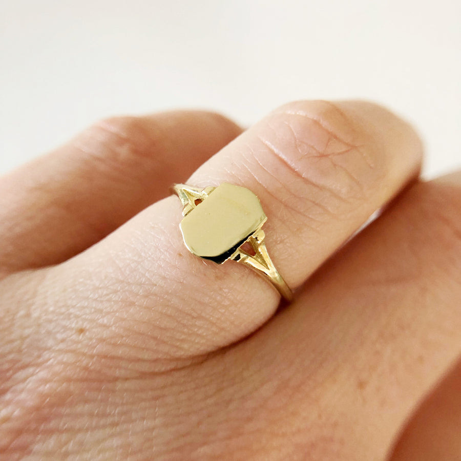 Small Shield Signet Ring