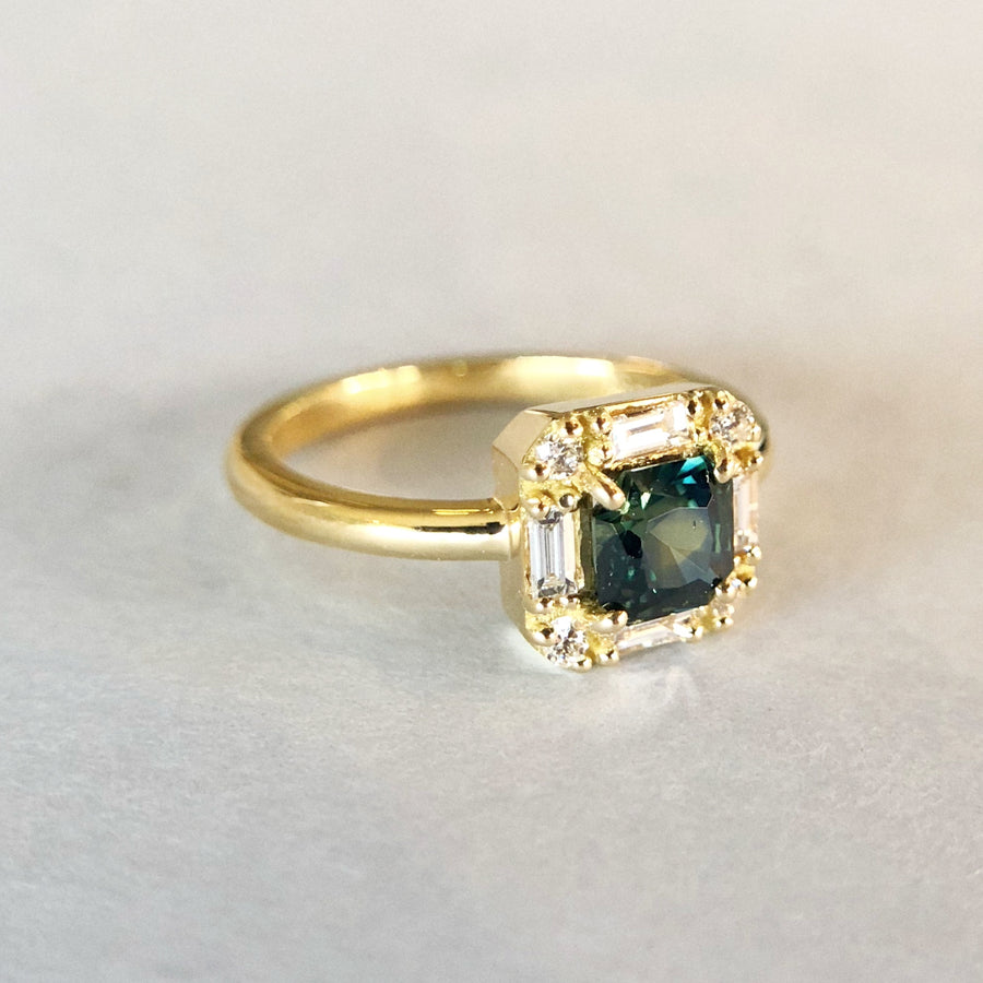 Anja Australian Sapphire Ring with Diamonds