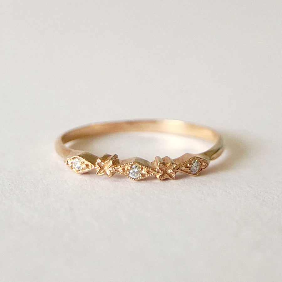 Ava Ring with Diamonds