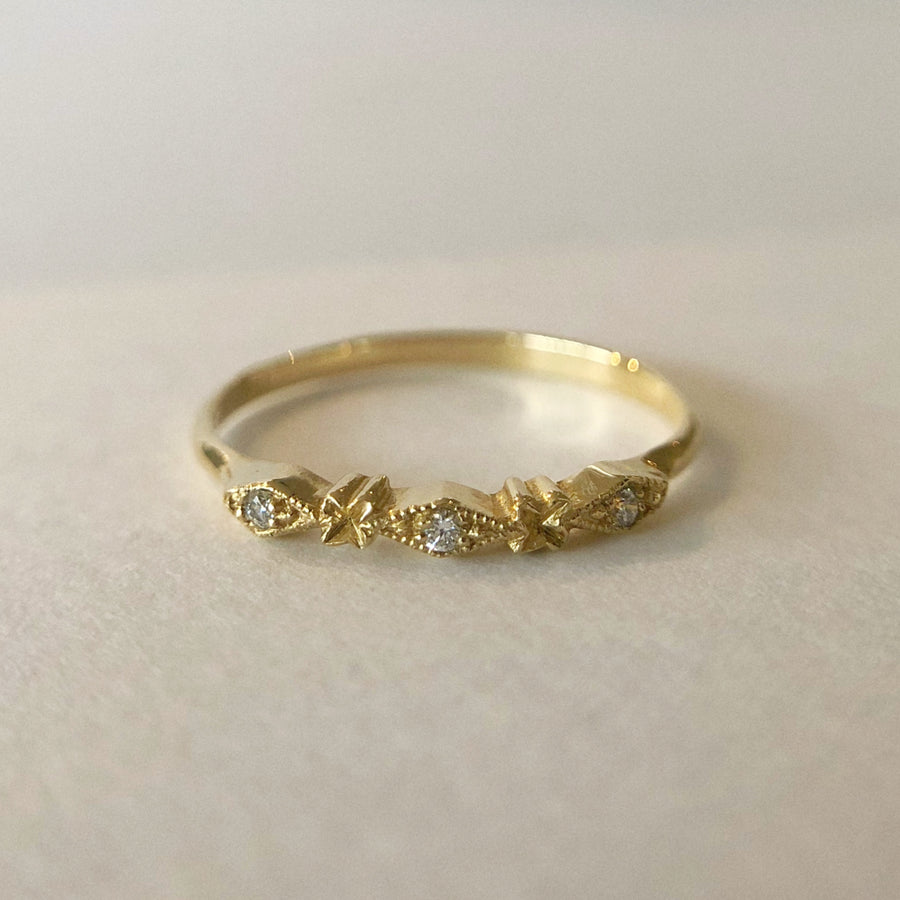 Ava Ring with Diamonds