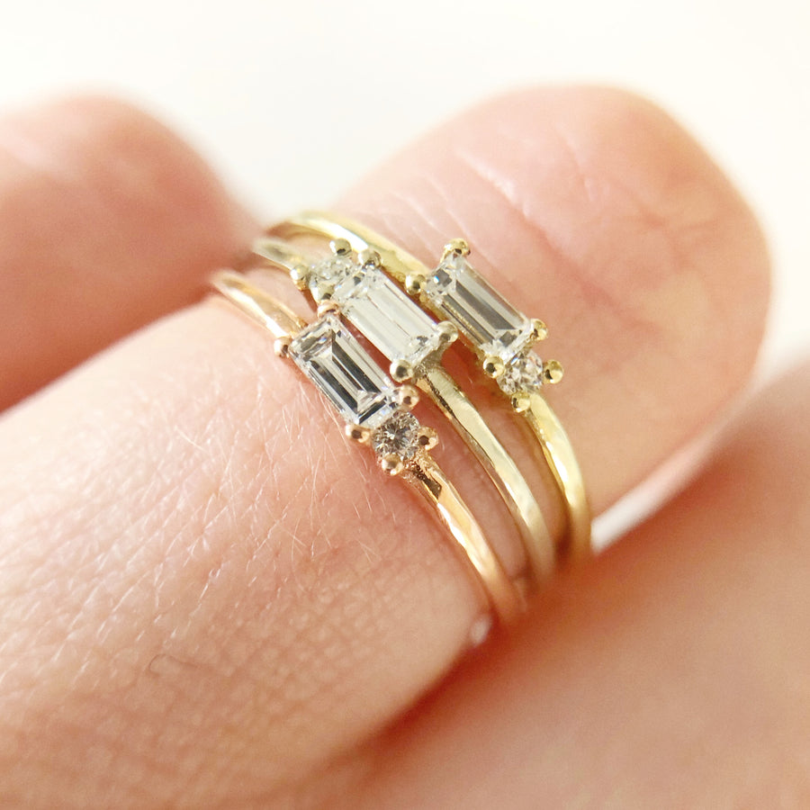 Baguette Round Ring