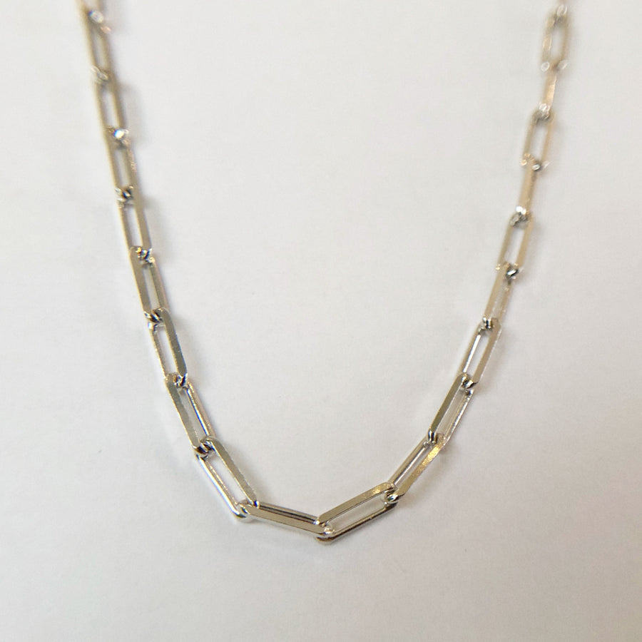 Elongated Bevel Necklace Chain
