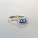 Ceylon Sapphire Ring with Diamonds