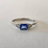 Ceylon Sapphire Ring with Diamonds