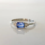 Ceylon Sapphire Ring with Diamonds