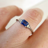 Ceylon Sapphire Ring with Diamonds