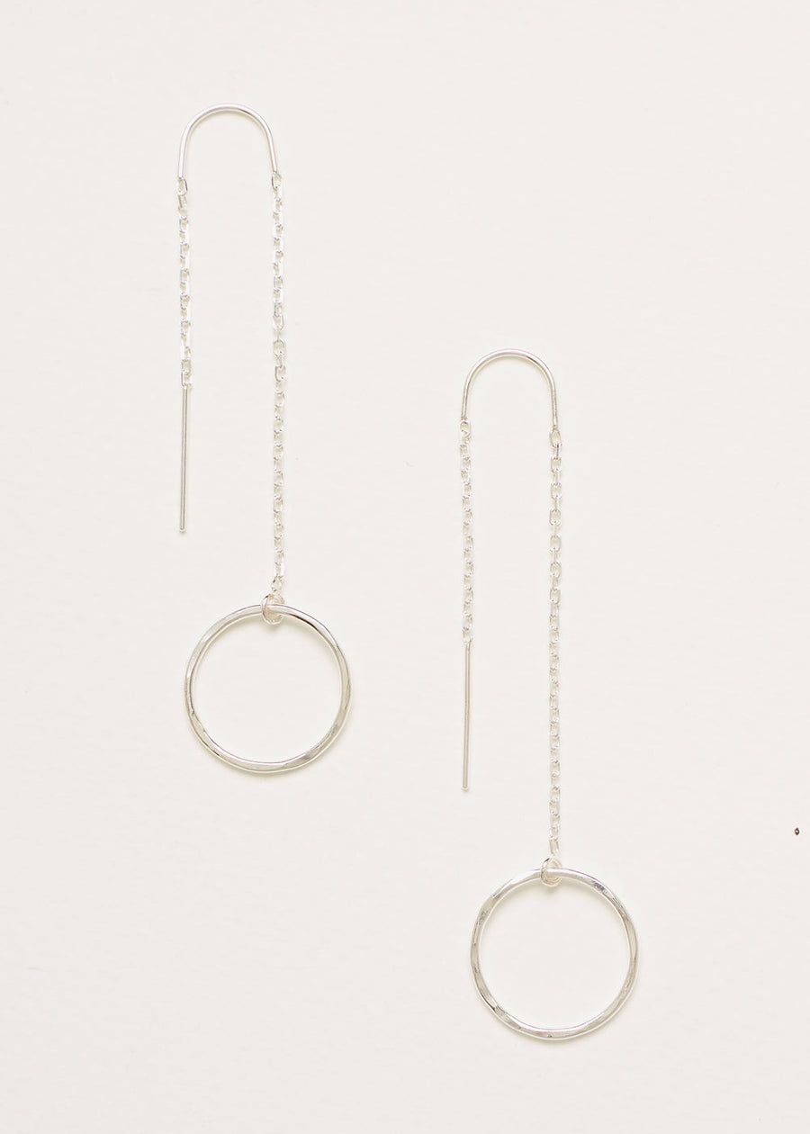 Circle Outline Thread Earrings