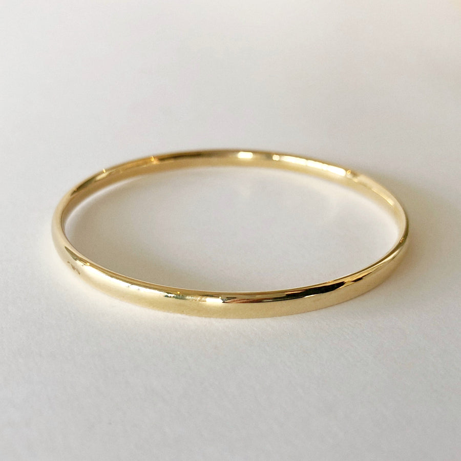 Classic Half Round Gold Bangle