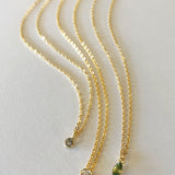 White Diamond Bezel Necklace