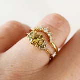 Australian Champagne Zircon w/ Champagne Diamonds Juliet Ring