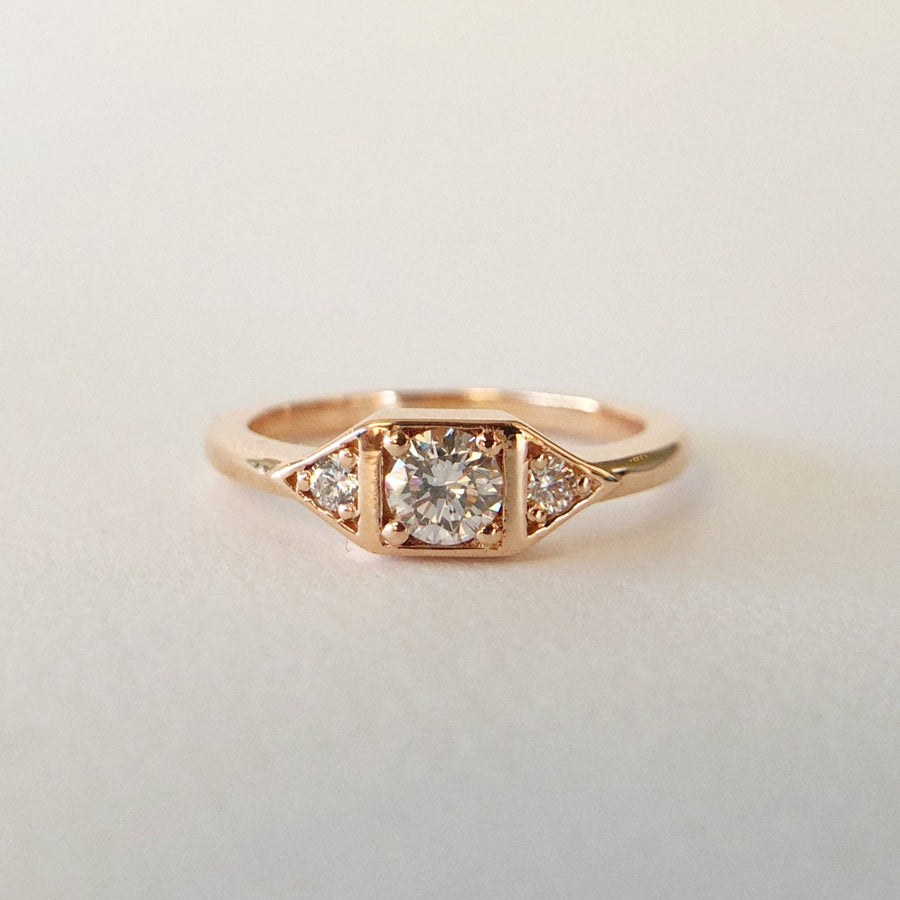 Genevieve Ring with White Diamonds