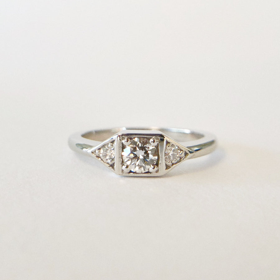Genevieve Ring with White Diamonds