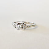 Genevieve Ring with White Diamonds