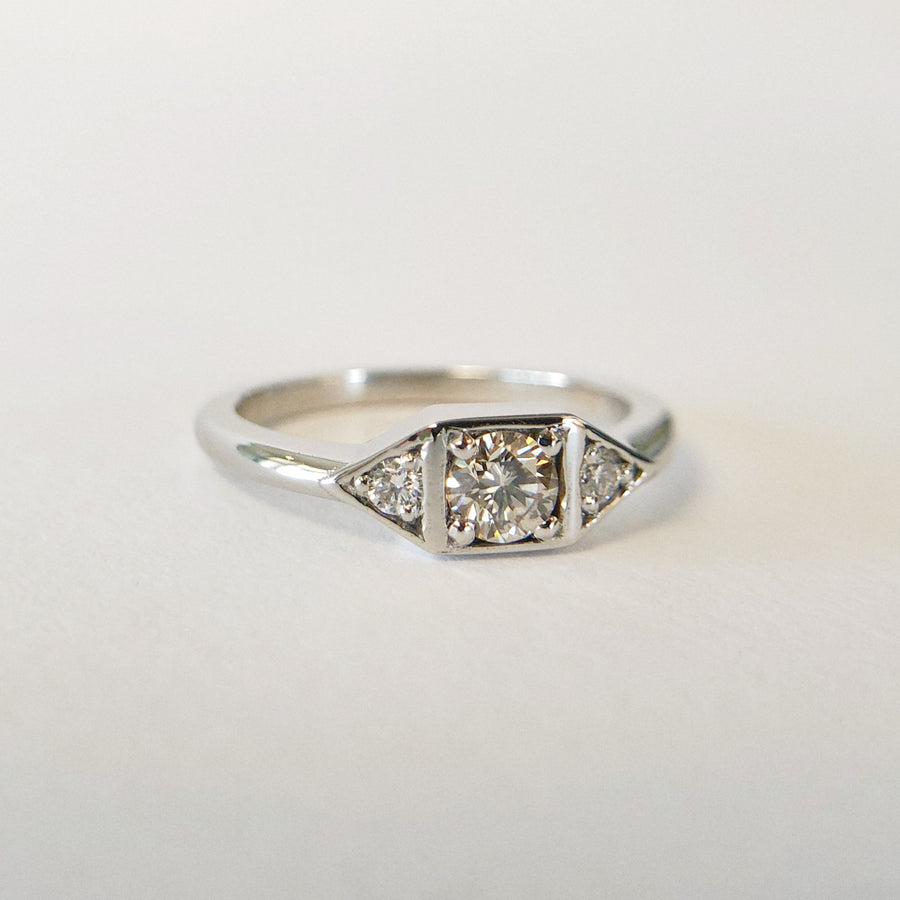 Genevieve Ring with White Diamonds