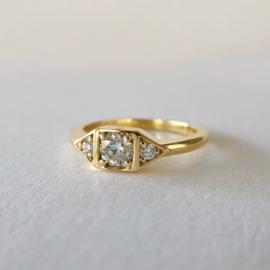 Genevieve Ring with White Diamonds