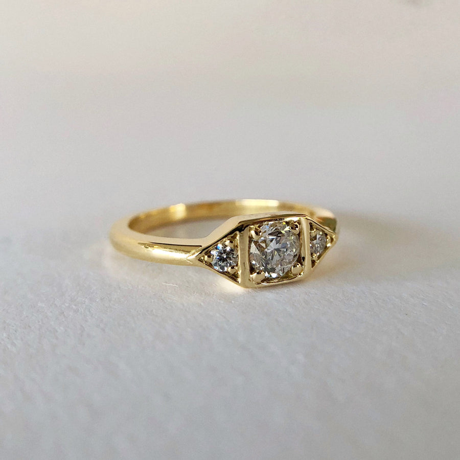 Genevieve Ring with White Diamonds