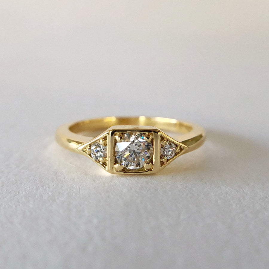 Genevieve Ring with White Diamonds