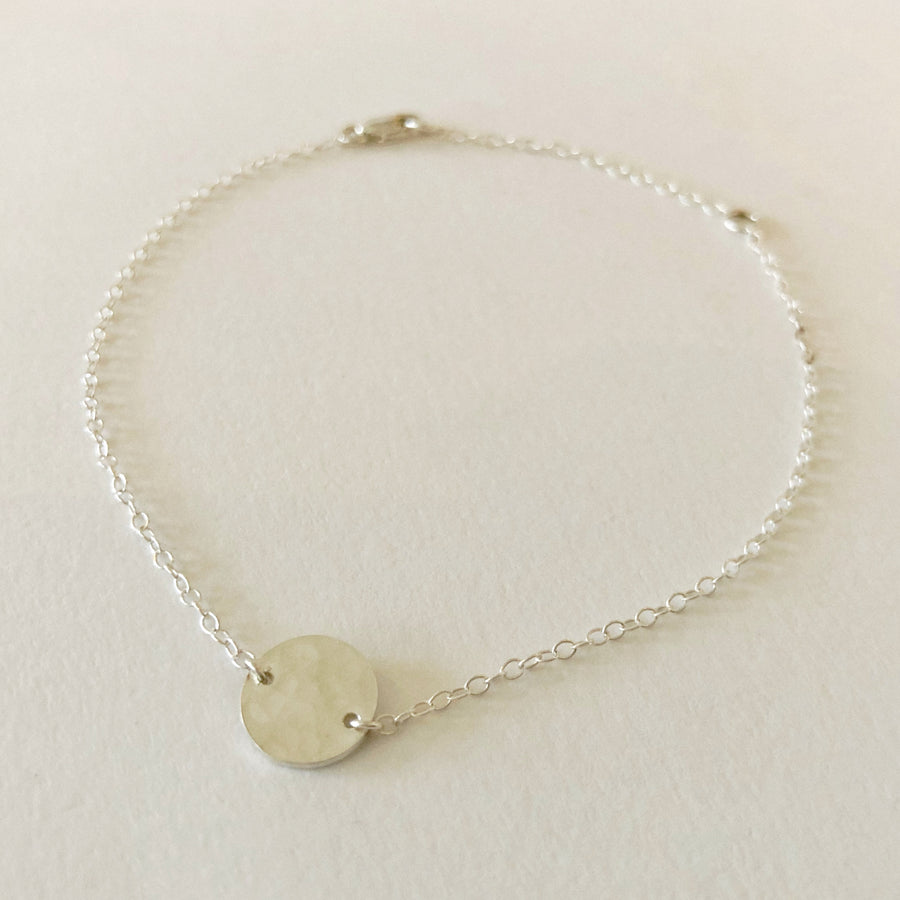 Hammered Disc Bracelet