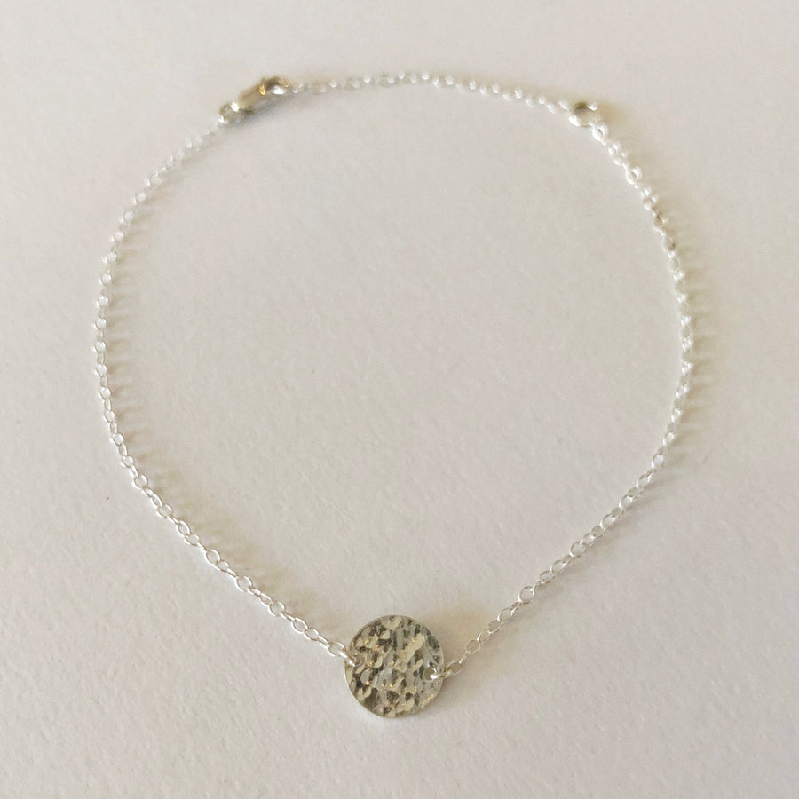 Hammered Disc Bracelet