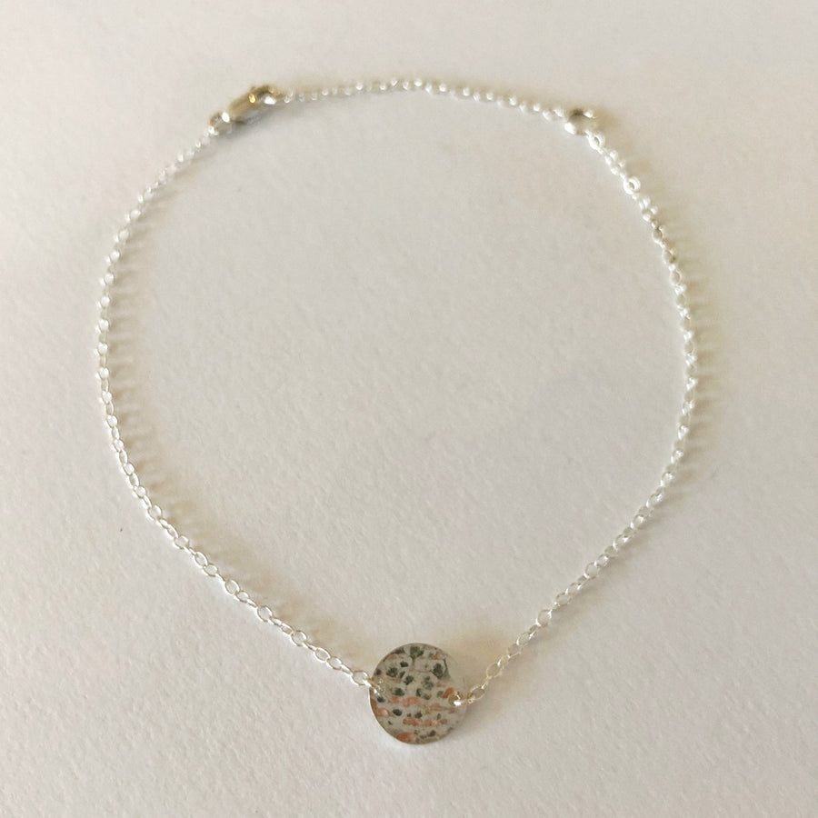 Hammered Disc Bracelet