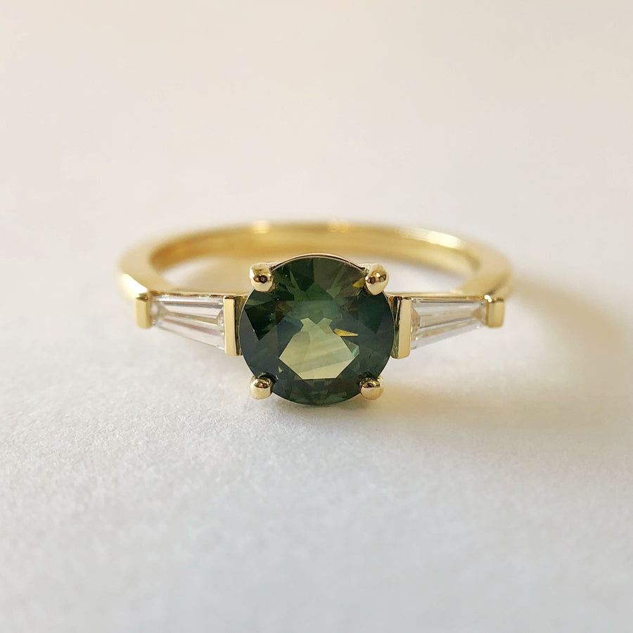 Isla Ring with Australian Sapphire and Diamonds