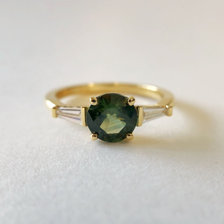 Isla Ring with Australian Sapphire and Diamonds