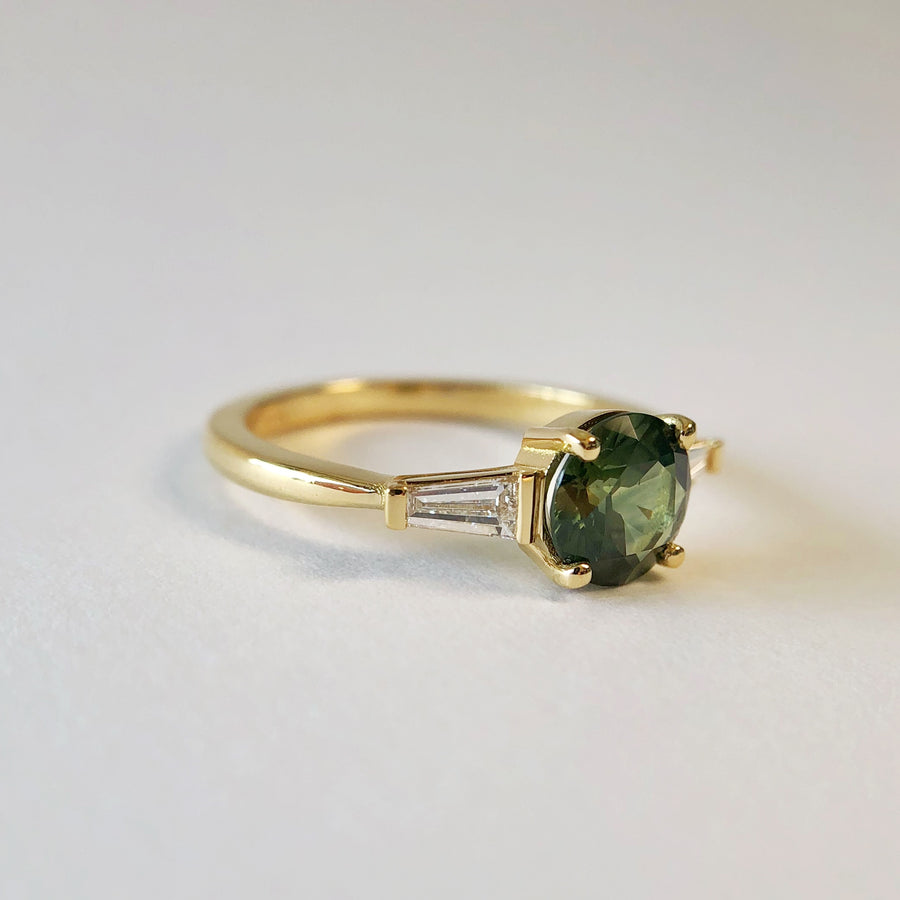 Isla Ring with Australian Sapphire and Diamonds