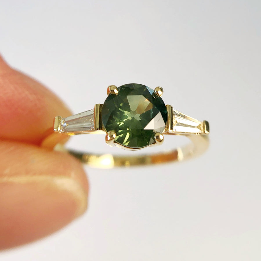 Isla Ring with Australian Sapphire and Diamonds