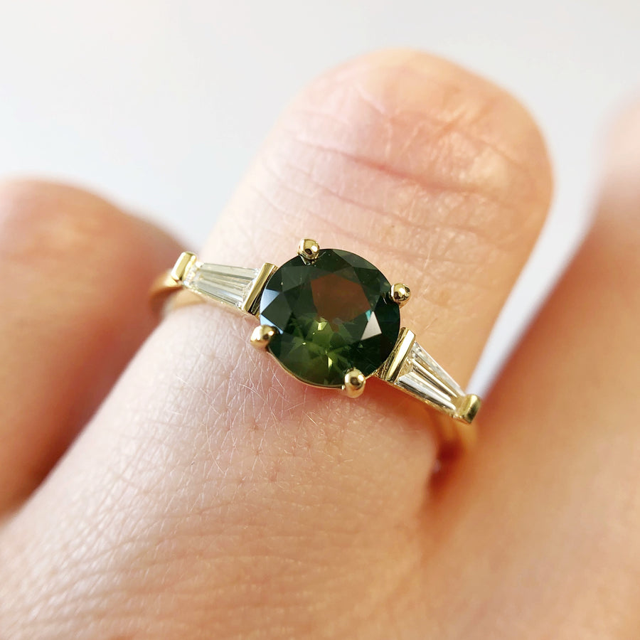 Isla Ring with Australian Sapphire and Diamonds