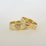 Thick Gold Merri Ring with Gemstones