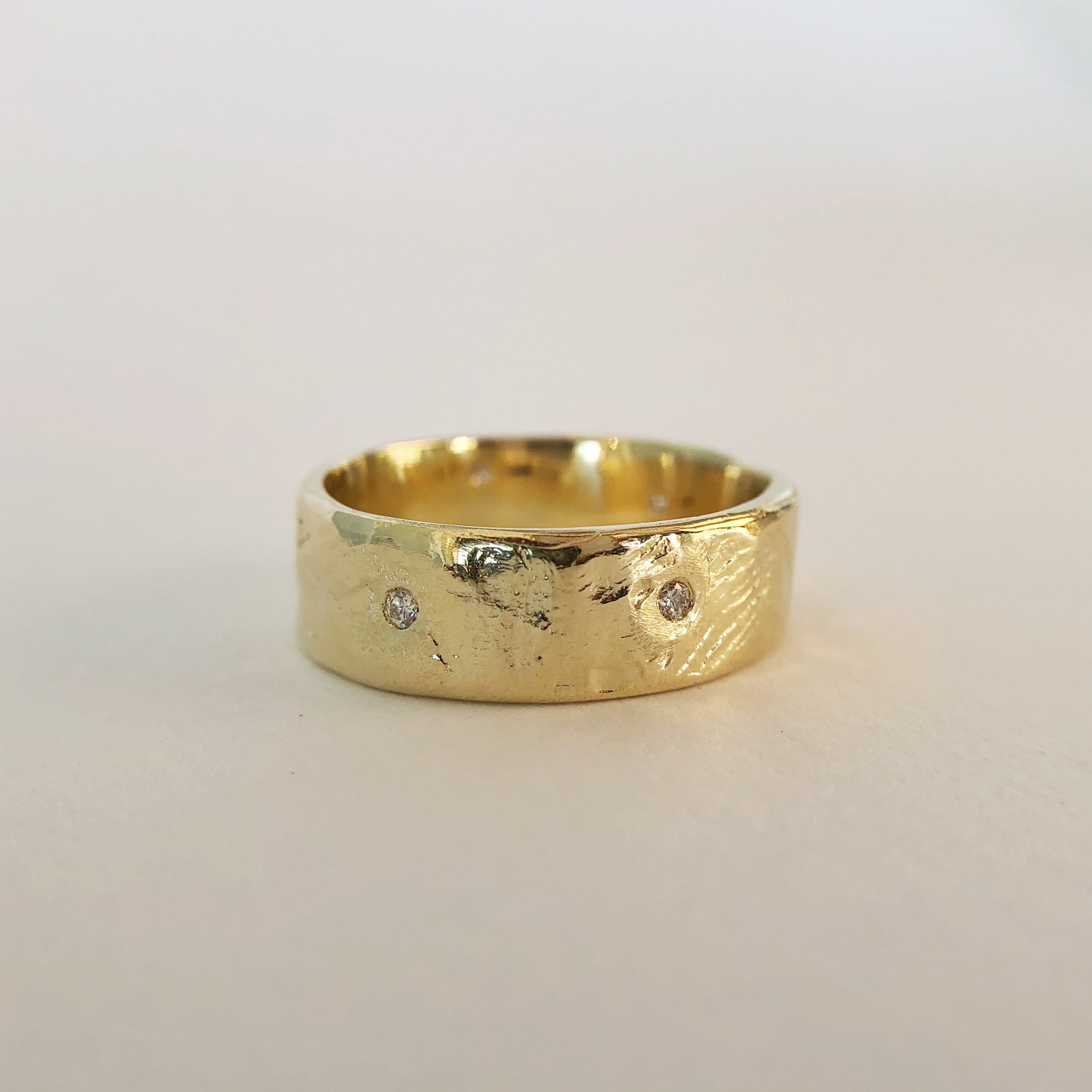 Thick Gold Merri Ring with Gemstones