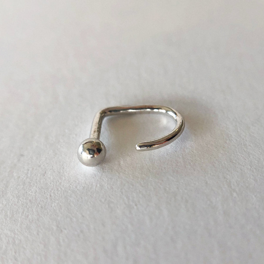 Single Wrap Around Ball Earring