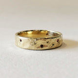 Thick Gold Merri Ring with Gemstones