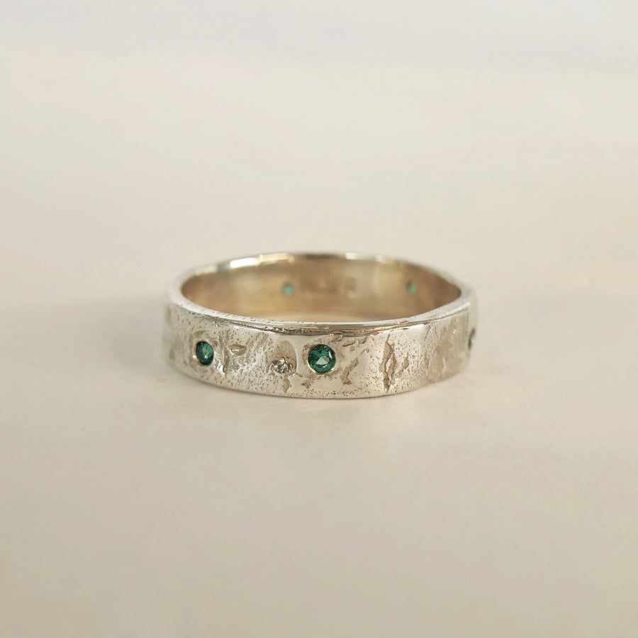 Merri Ring White Gold with Gemstones