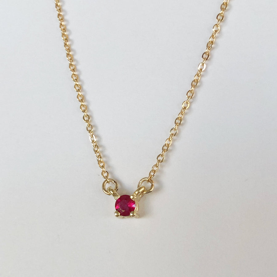 Ruby Double Hung Claw Necklace