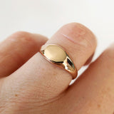 Small Sideways Oval Signet Ring