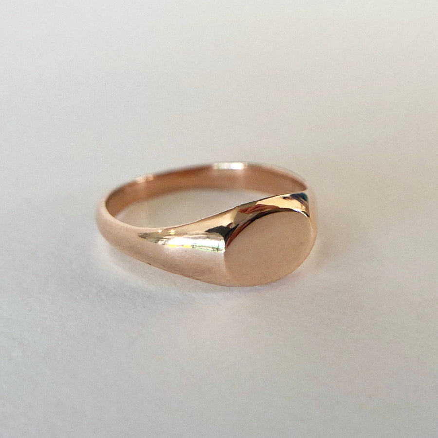 Small Sideways Oval Signet Ring