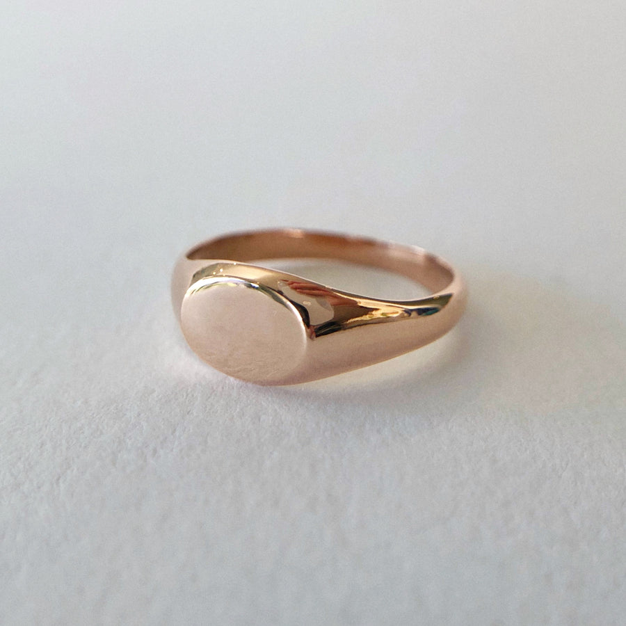 Small Sideways Oval Signet Ring