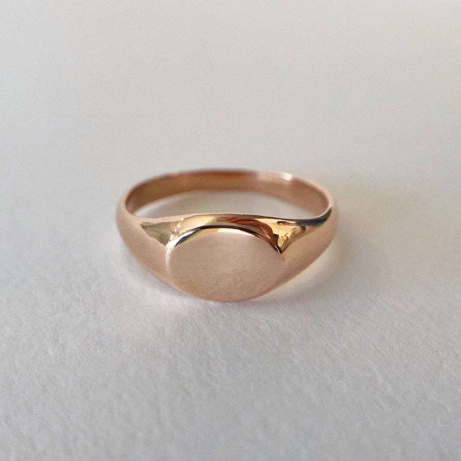 Small Sideways Oval Signet Ring