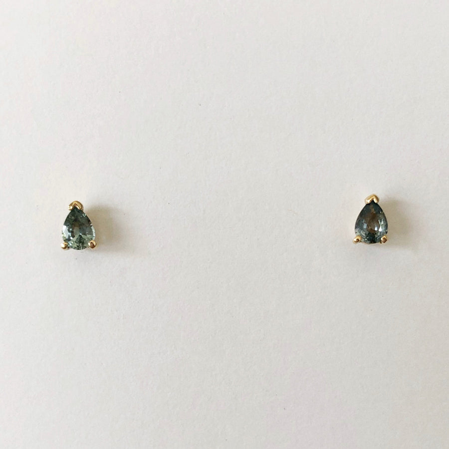 Pear Sapphire Studs