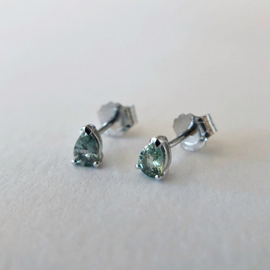 Pear Sapphire Studs