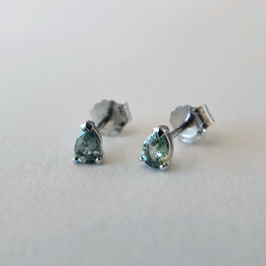 Pear Sapphire Studs