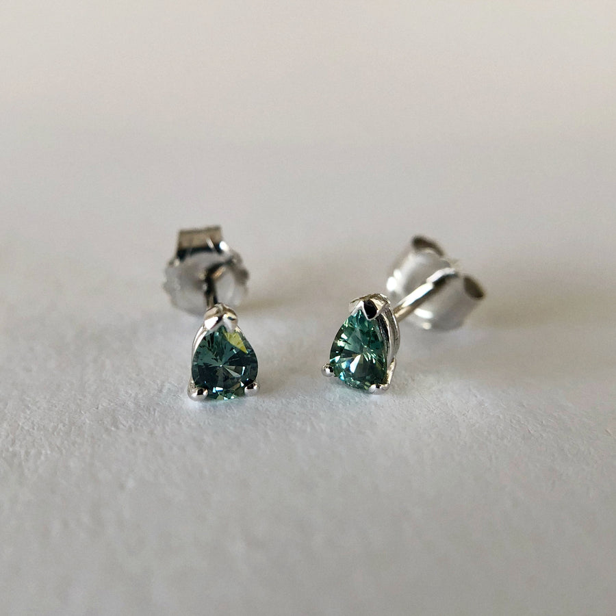 Pear Sapphire Studs