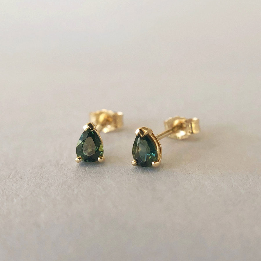 Pear Sapphire Studs