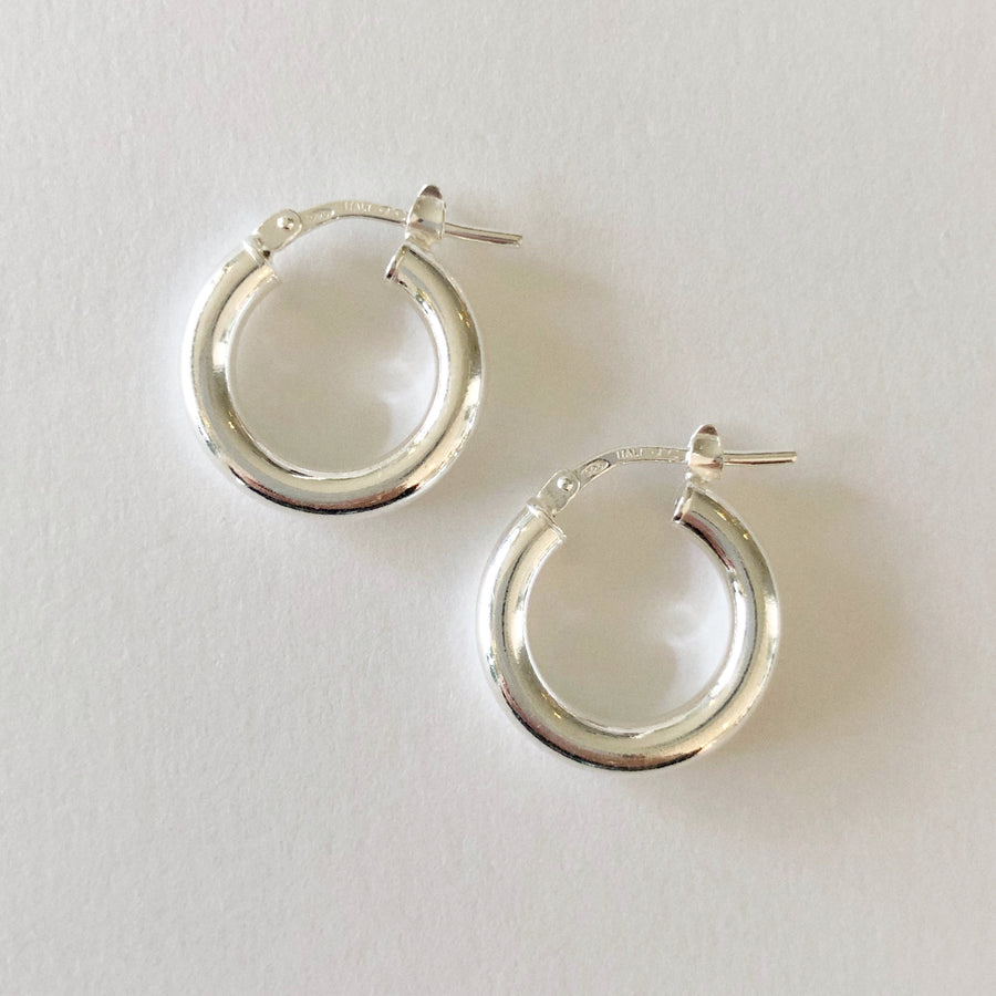 Plain Hoops Sterling Silver