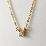 White Diamond Double Hung Claw Necklace