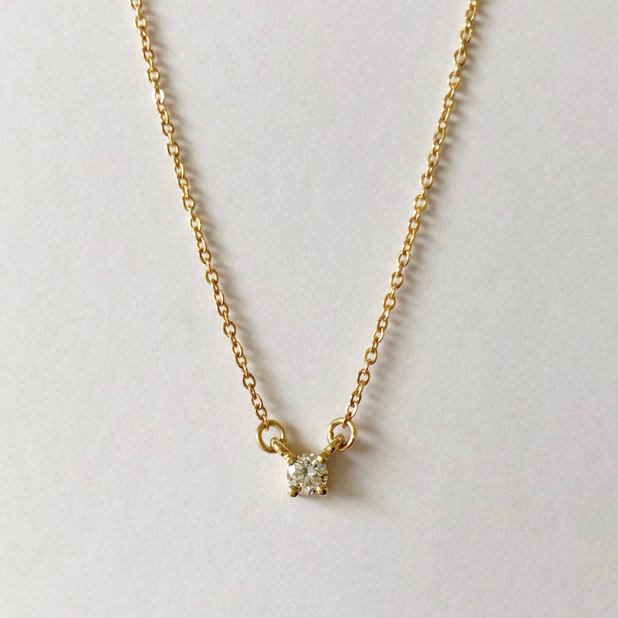 White Diamond Double Hung Claw Necklace